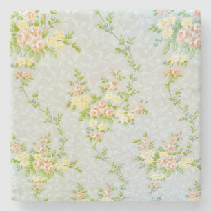 Dessous-de-verre En Pierre Roses et vignes victoriens Dessous de verre en pie