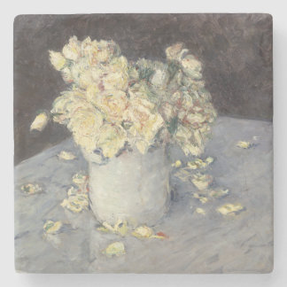 Dessous-de-verre En Pierre Roses jaunes dans un vase de Caillebott Impression