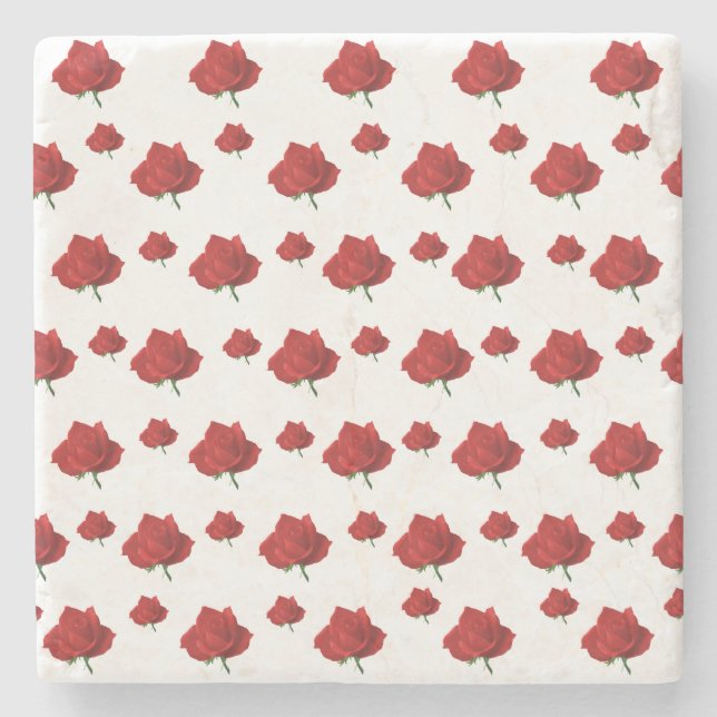 Dessous-de-verre En Pierre Roses rouges (Devant)