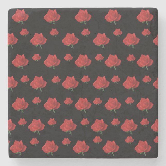 Dessous-de-verre En Pierre Roses rouges (Devant)