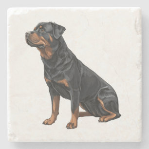 Dessous-de-verre En Pierre Rottweiler
