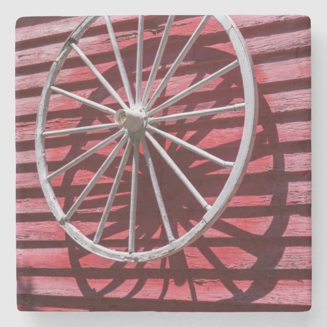 Dessous-de-verre En Pierre Roue de Wagon (Devant)