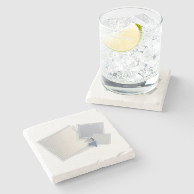 Dessous-de-verre En Pierre Roulement des carrés Fibonacci (Côté)