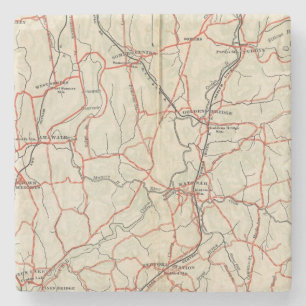 Dessous-de-verre En Pierre Routes de bicyclette à New York et Connecticut 4