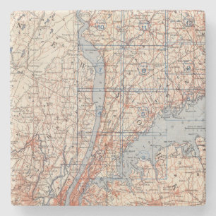 Dessous-de-verre En Pierre Routes de bicyclette à New York et Connecticut 4 