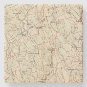 Dessous-de-verre En Pierre Routes de bicyclette à New York et Connecticut 5