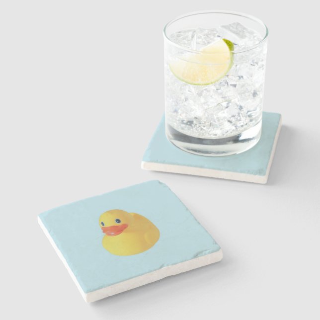 Dessous-de-verre En Pierre Rubber Ducky (Côté)