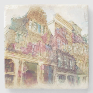 Dessous-de-verre En Pierre Rues de vieil Amsterdam