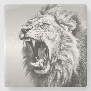 Dessous-de-verre En Pierre Rugissement du Lion