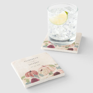 Dessous-de-verre En Pierre Russe moderne Citrouille Mariage de automne de pay