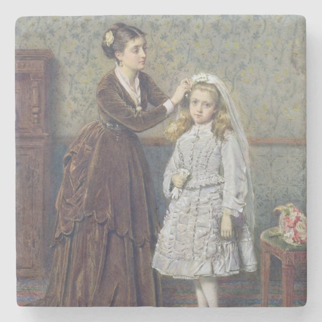 Dessous-de-verre En Pierre Sa première communion (Devant)