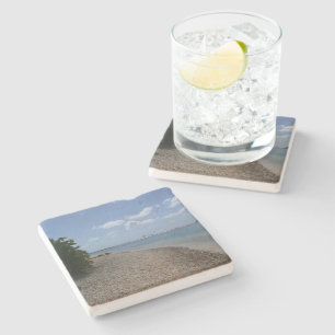 Dessous-de-verre En Pierre Sailboat à la distance de St Thomas