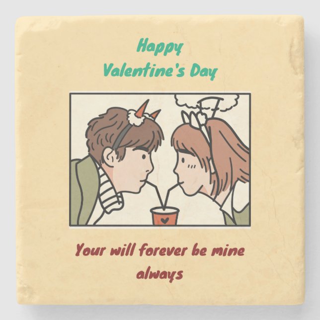 Dessous-de-verre En Pierre Saint Valentin (Devant)