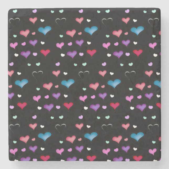 Dessous-de-verre En Pierre Saint Valentin coeur Dessous de verre de pierre (Devant)