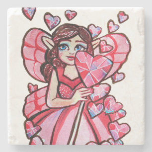 Dessous-de-verre En Pierre Saint Valentin Fée