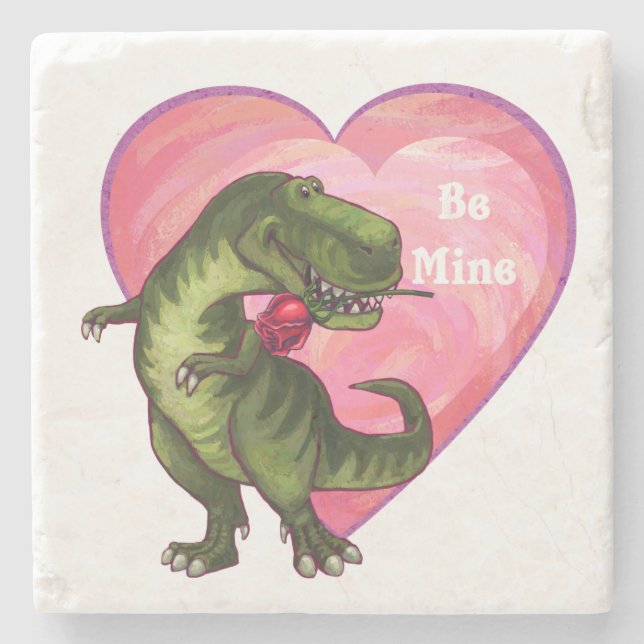 Dessous-de-verre En Pierre Saint Valentin Tyrannosaurus (Devant)