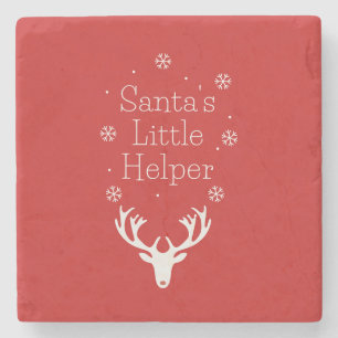 Dessous-de-verre En Pierre Saison de vacances, Joyeux Noël, Père Noël Helper