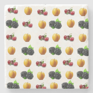 Dessous-de-verre En Pierre Salade de fruits Dessous de verre en pierre de mar