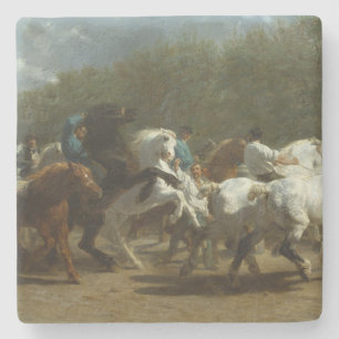 Dessous-de-verre En Pierre Salon du cheval (par Rosa Bonheur)