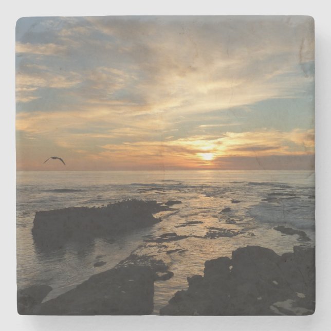 Dessous-de-verre En Pierre San Diego Sunset (Devant)