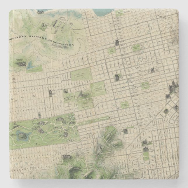 Dessous-de-verre En Pierre San Francisco (Devant)
