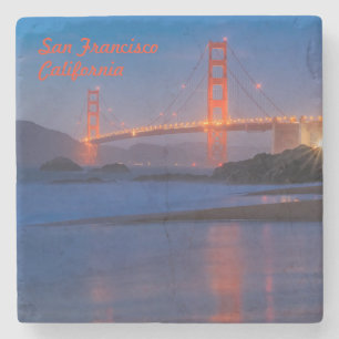 Dessous-de-verre En Pierre San Francisco California Golden Gate Bridge