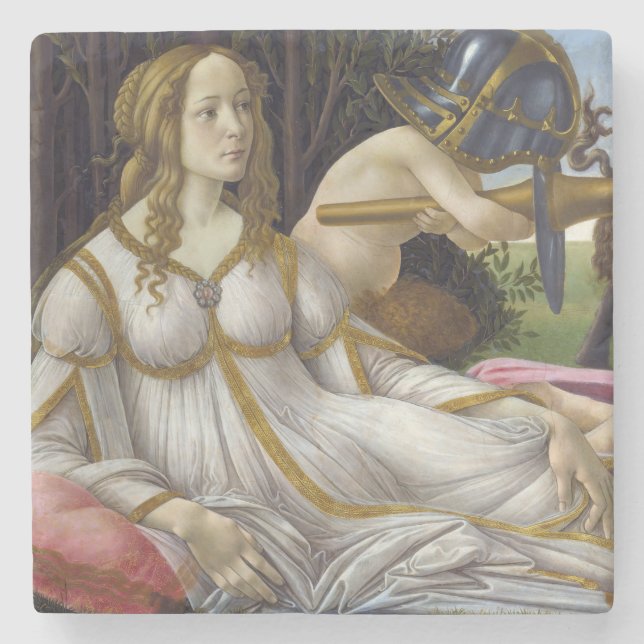 Dessous-de-verre En Pierre Sandro Botticelli - Vénus et Mars (Devant)