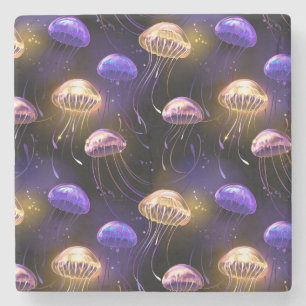 Dessous-de-verre En Pierre Sans joint avec méduse éclatante