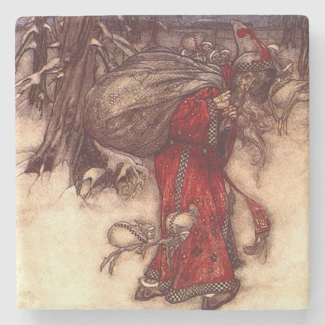 Dessous-de-verre En Pierre Santa Claus Arthur Rackham (Devant)