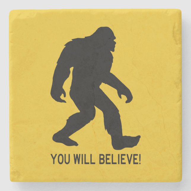 Dessous-de-verre En Pierre Sasquatch (Bigfoot) Vous Croirez ! (Devant)