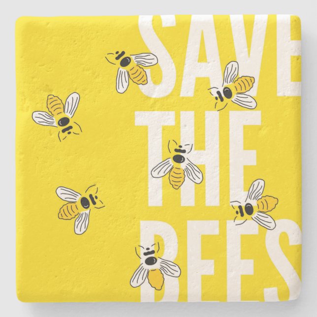 Dessous-de-verre En Pierre Sauvez les abeilles (Devant)