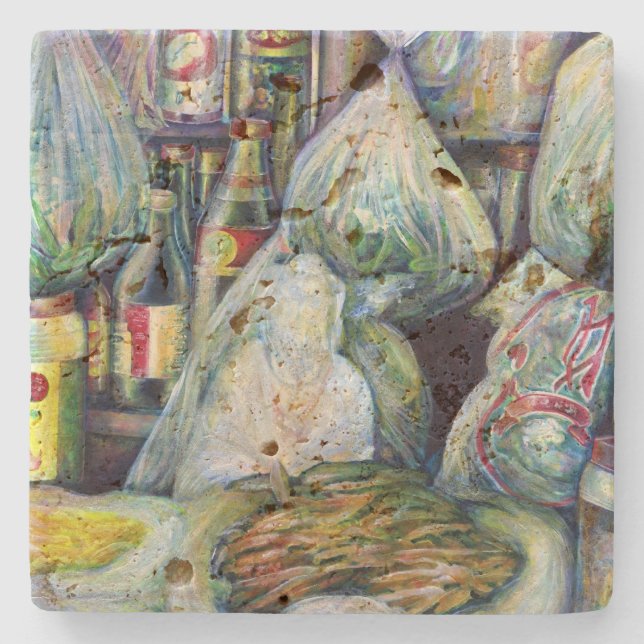 Dessous-de-verre En Pierre Saveurs séchées à Singapour (Devant)