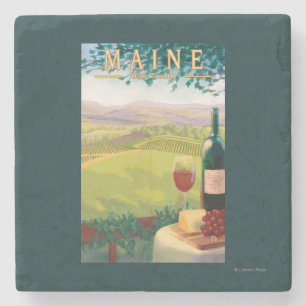 Dessous-de-verre En Pierre Scène de pays de MaineWine