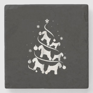 Dessous-de-verre En Pierre schnauzer miniature amoureux des chiens d'arbre de