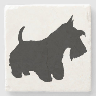 Dessous-de-verre En Pierre Scottish Terrier cadeaux, Scottie Dog,