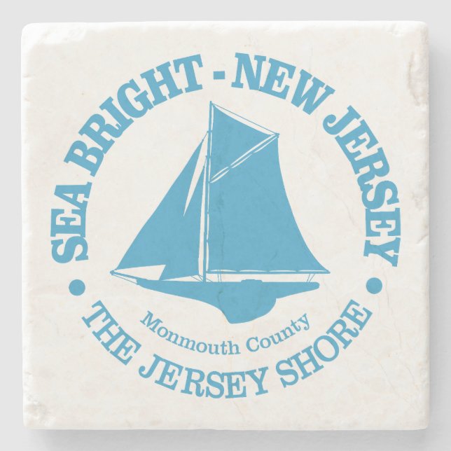 Dessous-de-verre En Pierre Sea Bright (sloop) (Devant)