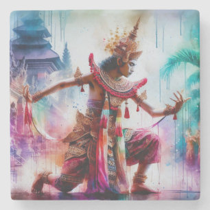 Dessous-de-verre En Pierre Senja Tari : Danse au crépuscule à Bali
