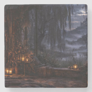 Dessous-de-verre En Pierre Sentier de la rivière de la forêt Coaster
