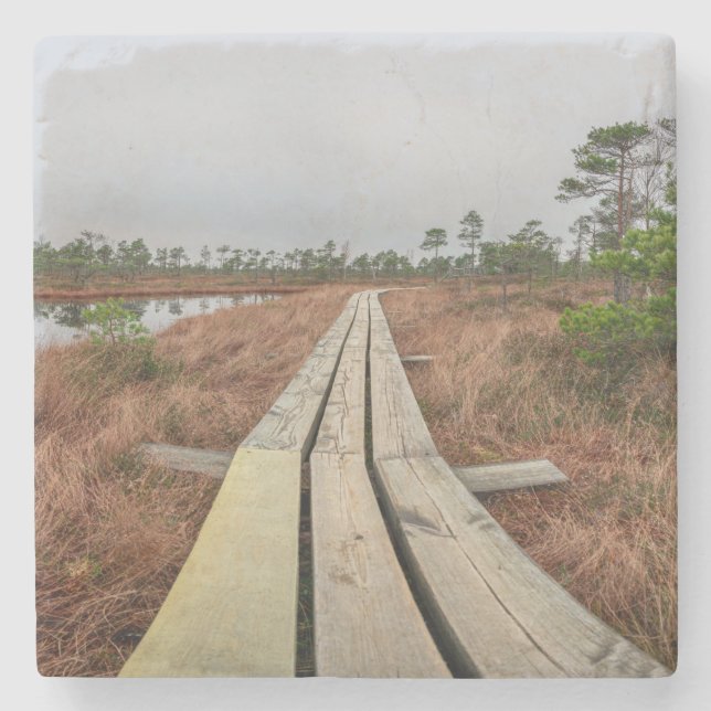 Dessous-de-verre En Pierre Sentier de randonnée dans le marécage (Devant)