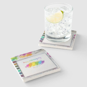 Dessous-de-verre En Pierre Sentiment de la Saint-Valentin LGBTQ+ gay de Slipp