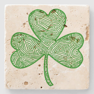 Dessous-de-verre En Pierre Shamrock (lumière)