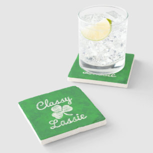 Dessous-de-verre En Pierre Shamrock vintage Classy Lassie St. Patricks Day