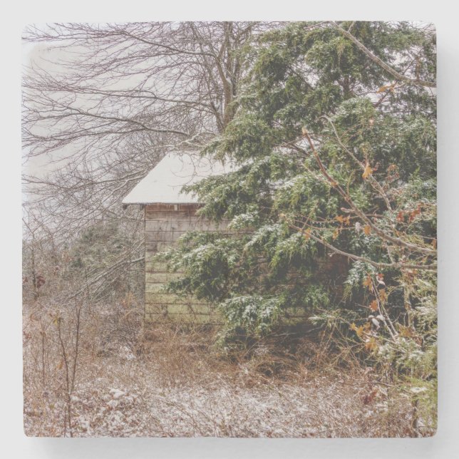 Dessous-de-verre En Pierre Shed abandonné (Devant)