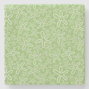 Dessous-de-verre En Pierre Shell modèlent sur l'arrière - plan repéré