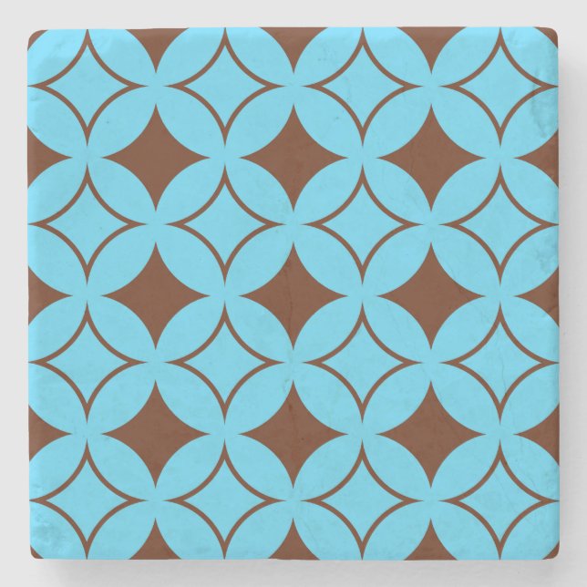 Dessous-de-verre En Pierre Shippo bleu et marron (Devant)