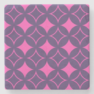 Dessous-de-verre En Pierre shippo rose et violet