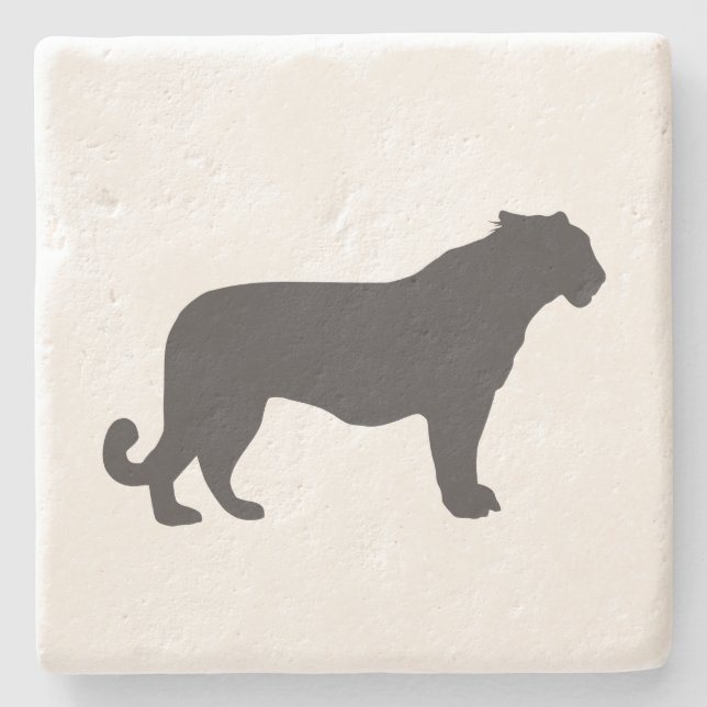 Dessous-de-verre En Pierre Silhouette Tiger (Devant)