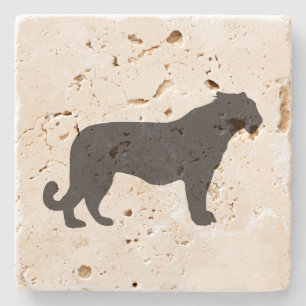 Dessous-de-verre En Pierre Silhouette Tiger