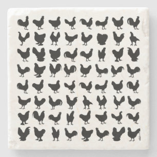 Dessous-de-verre En Pierre Silhouettes de poulet