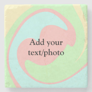 Dessous-de-verre En Pierre Simple acrylic pour marble add your text name cust